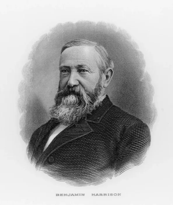Framed Print : Benjamin Harrison 19C Framed Print : Benjamin Harrison 19C
