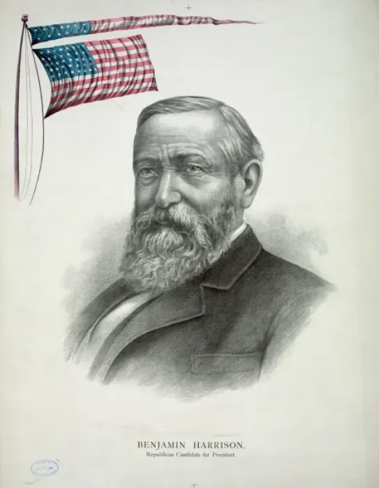 Framed Print : Benjamin Harrison, Republican candidate for president Framed Print : Benjamin Harrison, Republican candidate for president