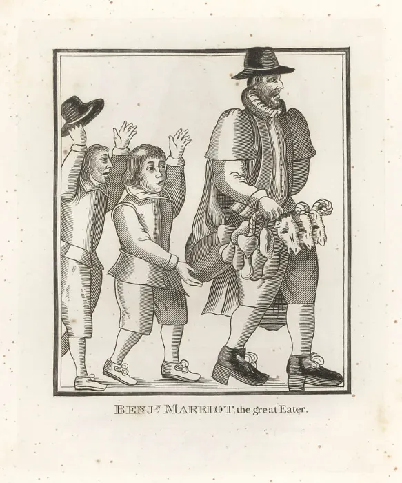 Framed Print : Benjamin Marriot, English lawyer, the Great Eater, died 1653 Framed Print : Benjamin Marriot, English lawyer, the Great Eater, died 1653