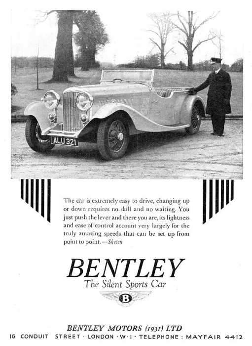 Framed Print : Bentley Motor Car ALU 321 - 1934 Framed Print : Bentley Motor Car ALU 321 - 1934