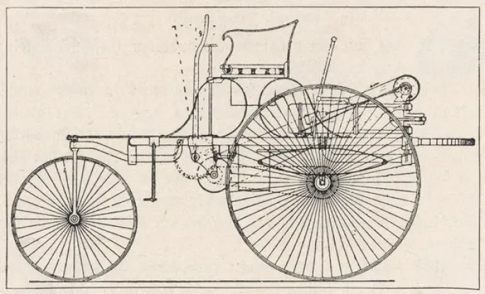 Framed Print : Benz Motor Tricycle Framed Print : Benz Motor Tricycle
