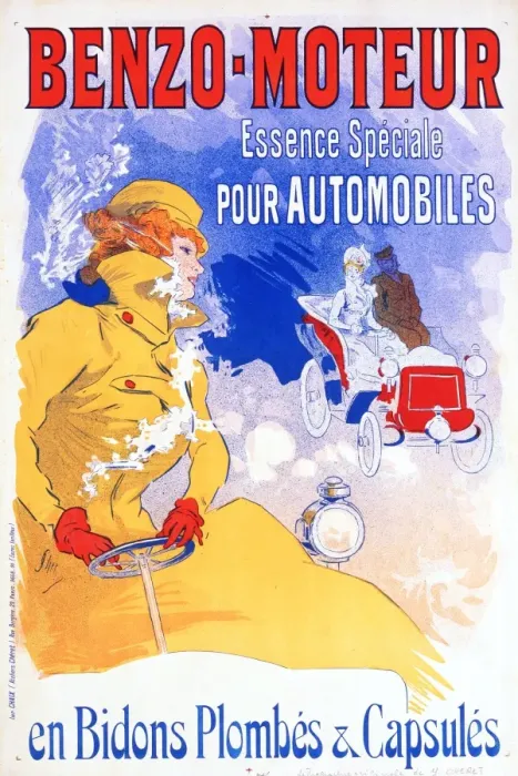 Framed Print : Benzo Moteur Oil Poster - Cheret Framed Print : Benzo Moteur Oil Poster - Cheret