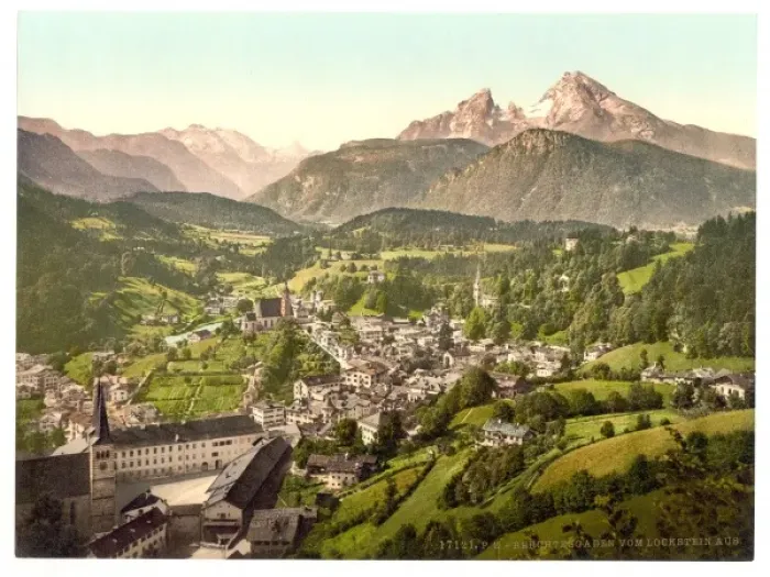 Framed Print : Berchtesgaden from Lochstein, Upper Bavaria, Germany Framed Print : Berchtesgaden from Lochstein, Upper Bavaria, Germany