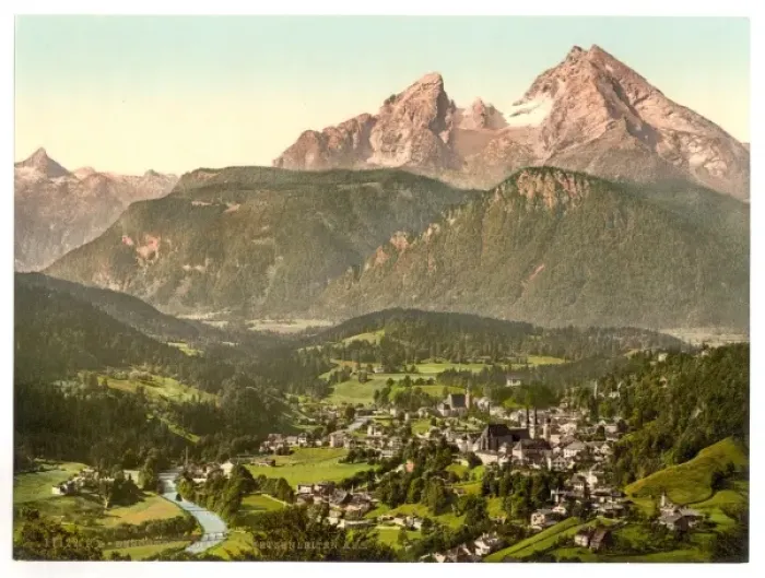 Framed Print : Berchtesgaden from Metzenleiten Upper Bavaria, Germany Framed Print : Berchtesgaden from Metzenleiten Upper Bavaria, Germany