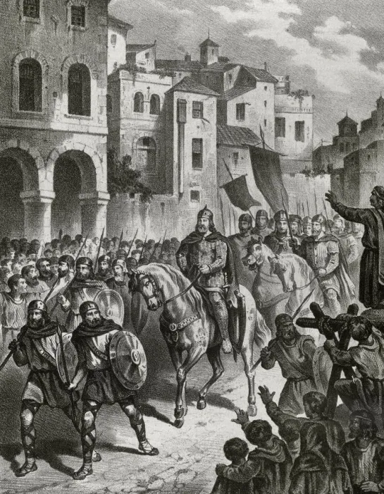 Framed Print : Berenguer Ramon II taking the city of Tarragona, Catalonia Framed Print : Berenguer Ramon II taking the city of Tarragona, Catalonia