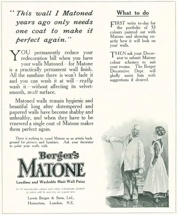 Framed Print : Berger's Matone Advertisement Framed Print : Berger's Matone Advertisement