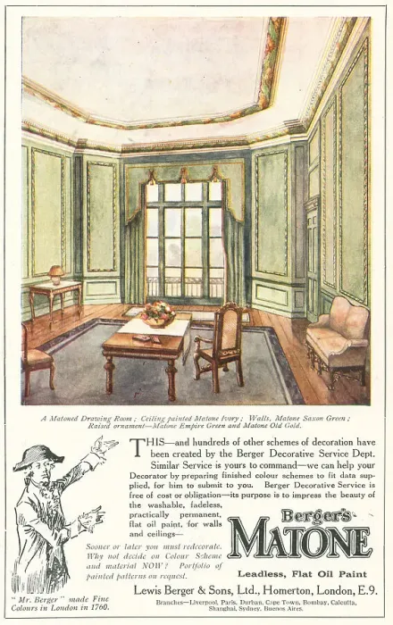 Framed Print : Berger's Matone Advertisement Framed Print : Berger's Matone Advertisement