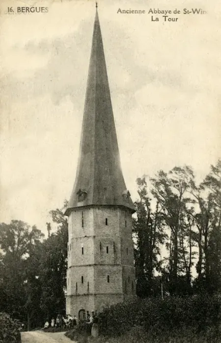 Framed Print : Bergues, France - Tower of the St Winoc Abbey Framed Print : Bergues, France - Tower of the St Winoc Abbey