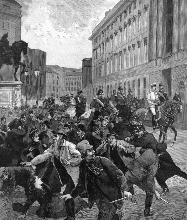 Framed Print : Berlin Riots & Kaiser Framed Print : Berlin Riots & Kaiser