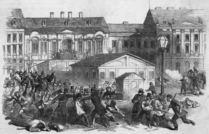 Framed Print : Berlin Street Fight