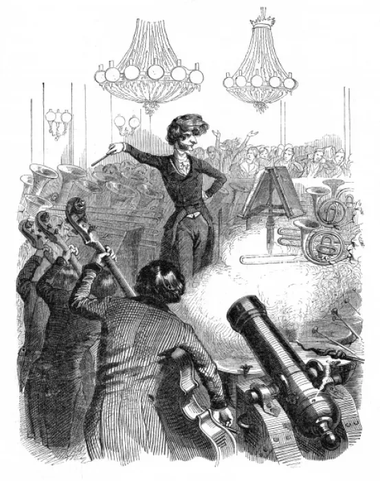 Framed Print : Berlioz Conducts 1844 Framed Print : Berlioz Conducts 1844