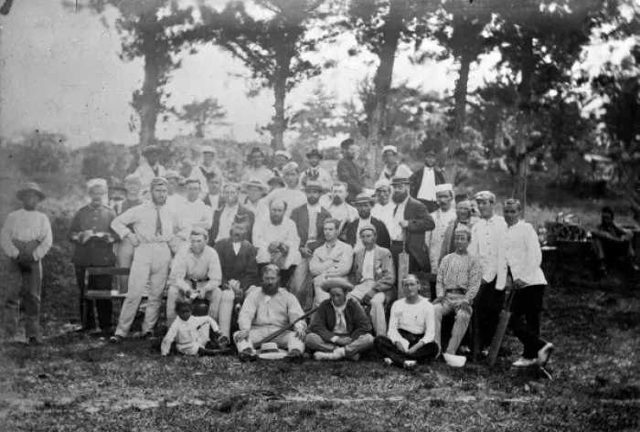 Framed Print : Bermuda Cricketers, Bermuda (1873) Framed Print : Bermuda Cricketers, Bermuda (1873)