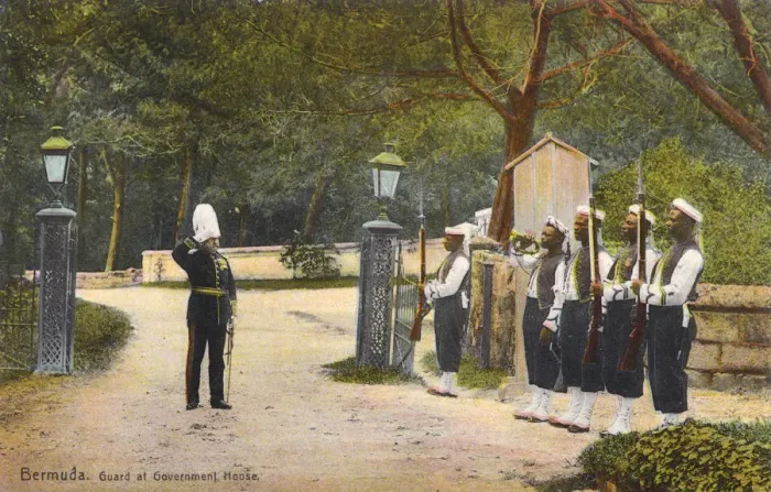 Framed Print : Bermuda - Guards at the Government House Framed Print : Bermuda - Guards at the Government House