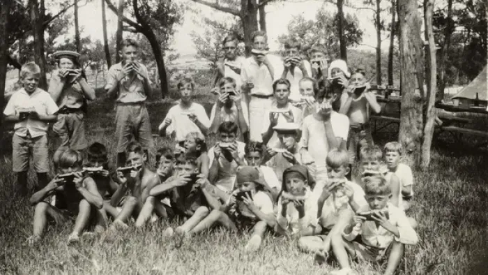 Framed Print : Bermuda scouts on Melon Parade Framed Print : Bermuda scouts on Melon Parade