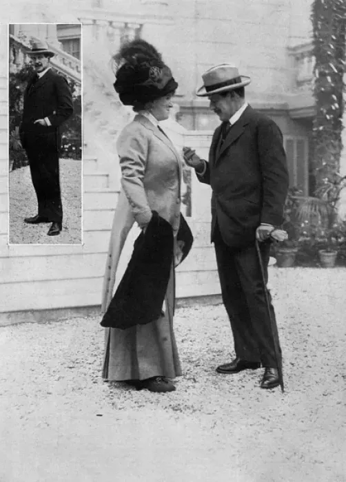 Framed Print : Bernard Partridge and wife at Monte Carlo, 1910 Framed Print : Bernard Partridge and wife at Monte Carlo, 1910