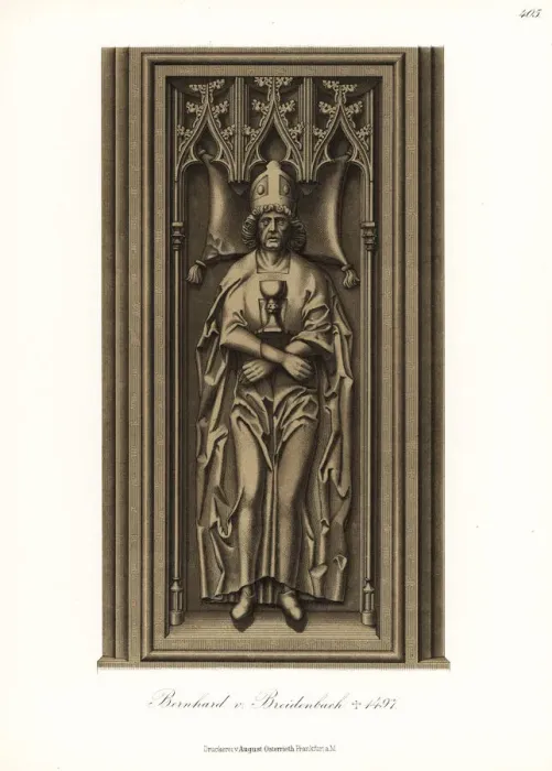 Framed Print : Bernhard von Breidenbach, politician in Mainz, 1440-1497 Framed Print : Bernhard von Breidenbach, politician in Mainz, 1440-1497