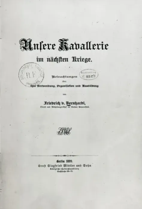 Framed Print : BERNHARDI, Friederich von (1849-1930). German Framed Print : BERNHARDI, Friederich von (1849-1930). German