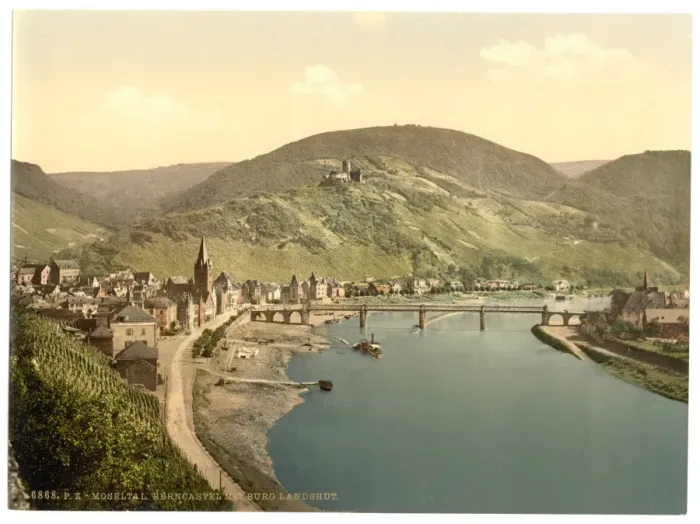 Framed Print : Bernkastel (i. e. Bernkastel-Kues) and Burg Landshut, Mosell Framed Print : Bernkastel (i. e. Bernkastel-Kues) and Burg Landshut, Mosell