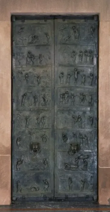Framed Print : The Bernward Doors. 1015. GERMANY. Hildesheim Framed Print : The Bernward Doors. 1015. GERMANY. Hildesheim