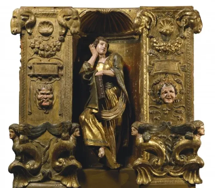Framed Print : BERRUGUETE, Alonso (1480-1561). Altarpiece of Framed Print : BERRUGUETE, Alonso (1480-1561). Altarpiece of