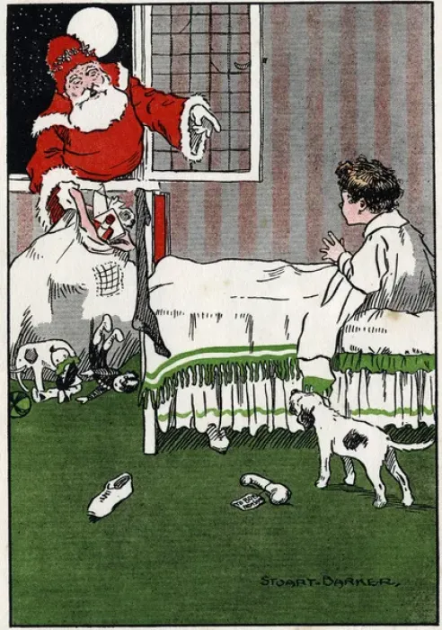 Framed Print : Bertie sees Santa Claus Framed Print : Bertie sees Santa Claus