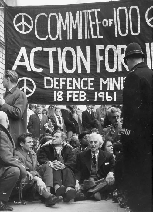 Framed Print : Bertrand Russell with others on a CND campaign Framed Print : Bertrand Russell with others on a CND campaign