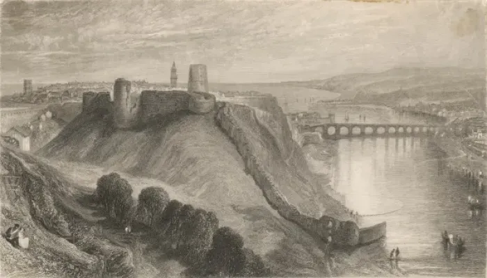 Framed Print : Berwick Castle / Early C19 Framed Print : Berwick Castle / Early C19