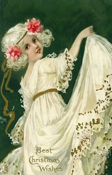 Best Christmas Wishes -- girl in white dancing
