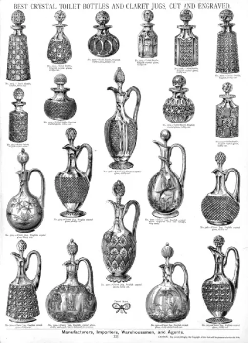 Framed Print : Best Crystal Bottles and Jugs, Plate 121 Framed Print : Best Crystal Bottles and Jugs, Plate 121