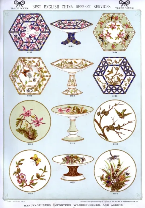 Framed Print : Best English China Dessert Services, Plate 21 Framed Print : Best English China Dessert Services, Plate 21