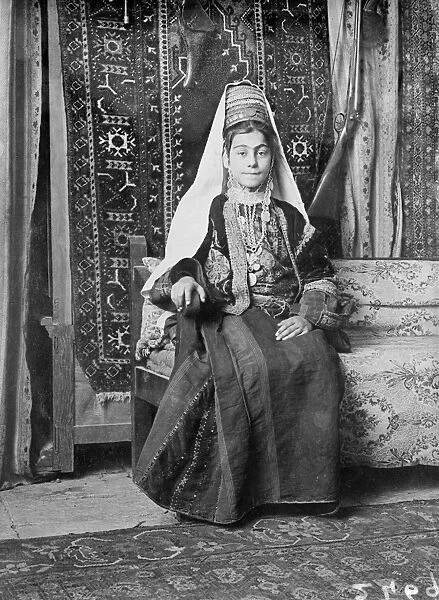Bethlehem Bride. A young bride wearing her dowry