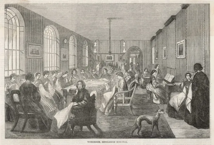 Framed Print : Bethlehem / Workroom / 1860 Framed Print : Bethlehem / Workroom / 1860