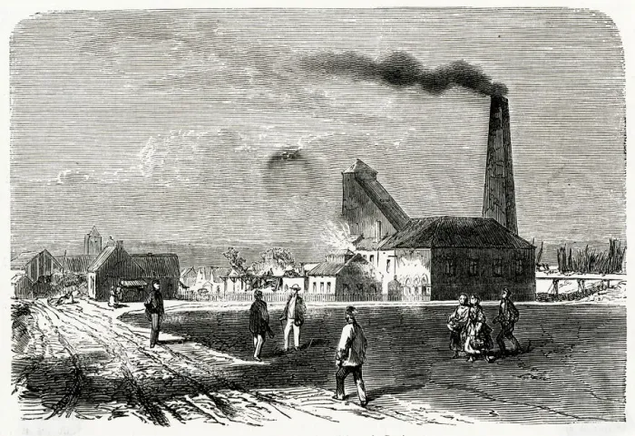 Framed Print : BETHUNE MINE FRANCE 1861 Framed Print : BETHUNE MINE FRANCE 1861