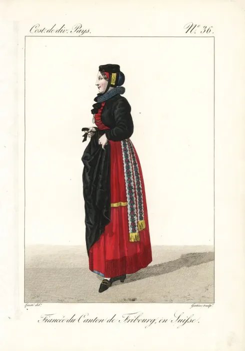 Framed Print : Betrothed girl of the Canton of Fribourg Framed Print : Betrothed girl of the Canton of Fribourg