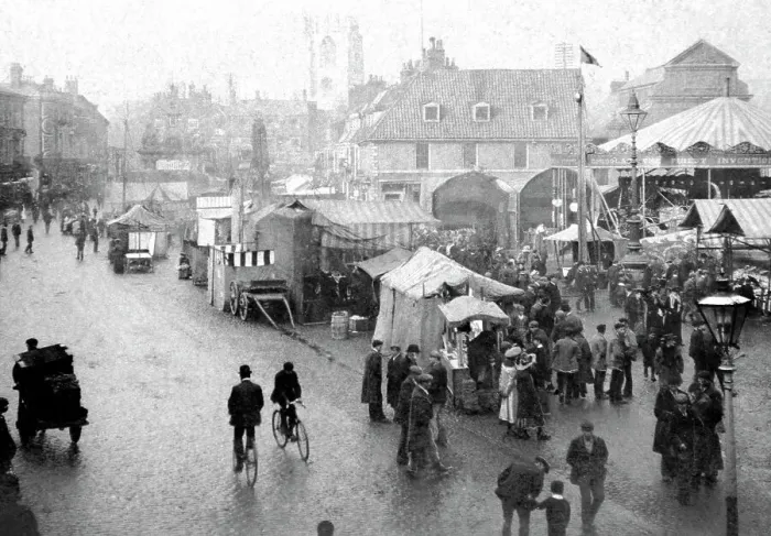Framed Print : Beverley Sittings Fair early 1900's Framed Print : Beverley Sittings Fair early 1900's