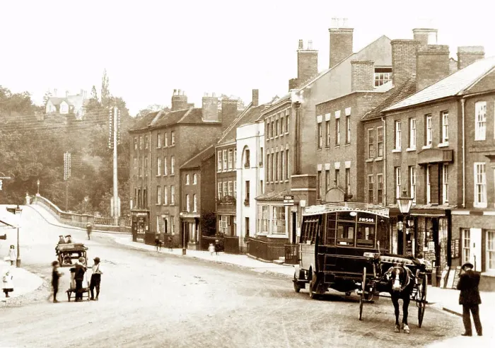 Framed Print : Bewdley Load Street probably 1920s Framed Print : Bewdley Load Street probably 1920s