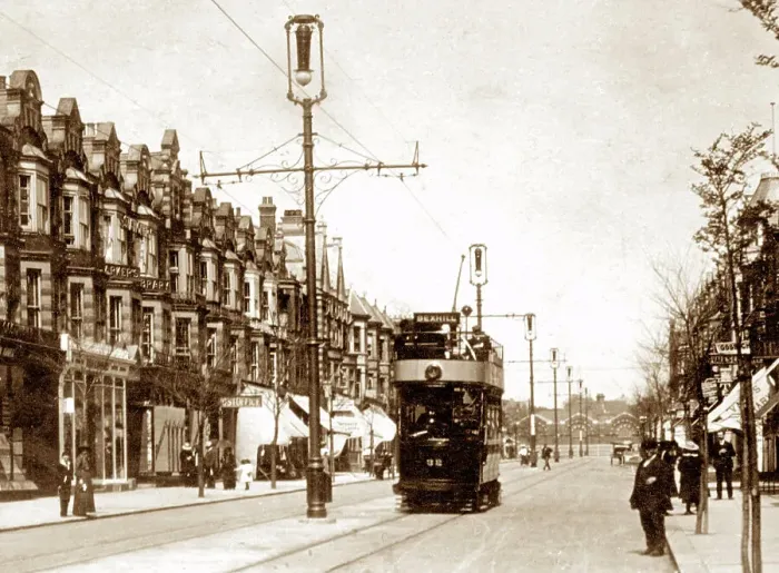 Framed Print : Bexhill-on-Sea Devonshire Road early 1900s Framed Print : Bexhill-on-Sea Devonshire Road early 1900s
