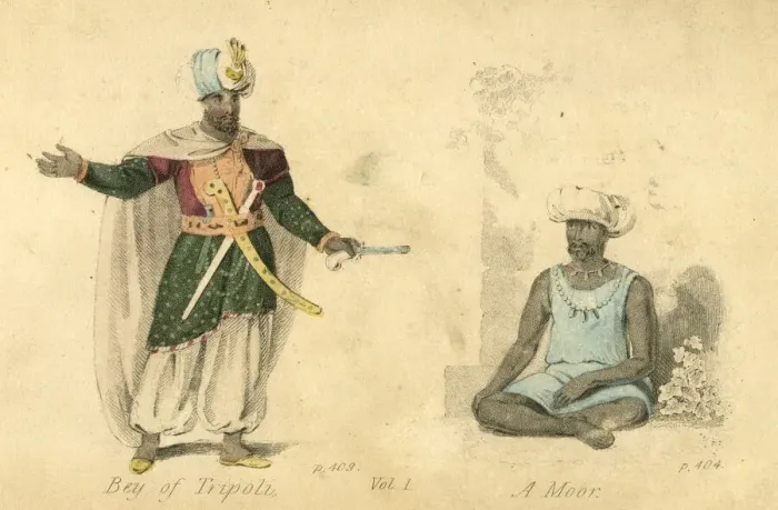 Framed Print : Bey of Tripoli and a Moor Framed Print : Bey of Tripoli and a Moor