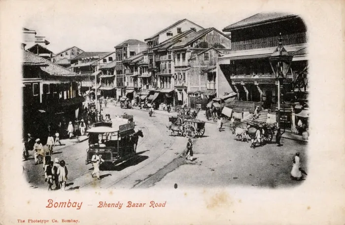 Framed Print : Bhendy Bazaar Road, Mumbai, India Framed Print : Bhendy Bazaar Road, Mumbai, India