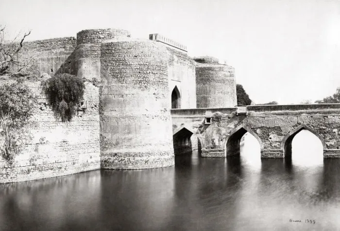 Framed Print : Bhurtphore, Bharatpur India, gate to the fort, 1860 s Framed Print : Bhurtphore, Bharatpur India, gate to the fort, 1860 s