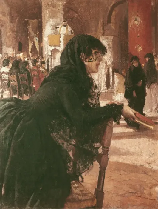 Framed Print : BIANCHI, Mos頨1840-1904). The Word of God. Impressionism