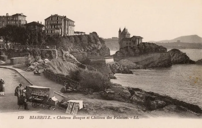 Framed Print : Biarritz, France - Chateau Basque and Chateau des Falaises