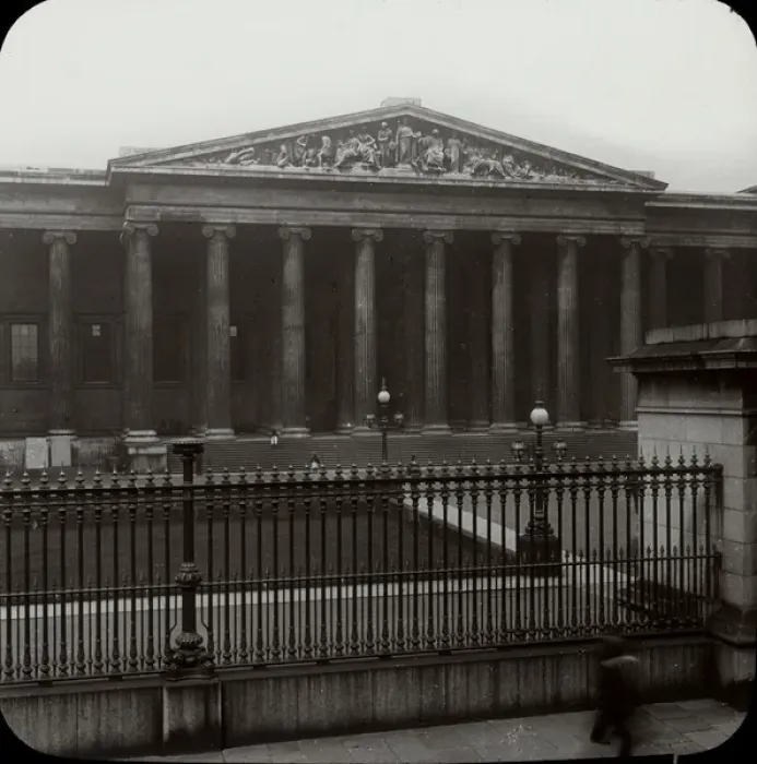 Framed Print : Bible 1. Slide showing a large neoclassical building. Part of Box 366. Date: circa 1900