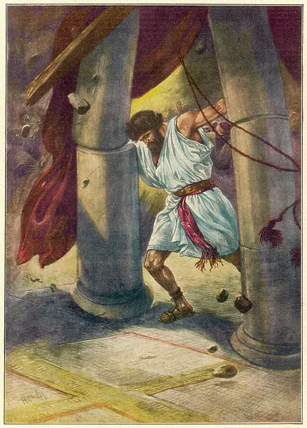 Bible Events / Samson. He pulls down the pillars of the Temple