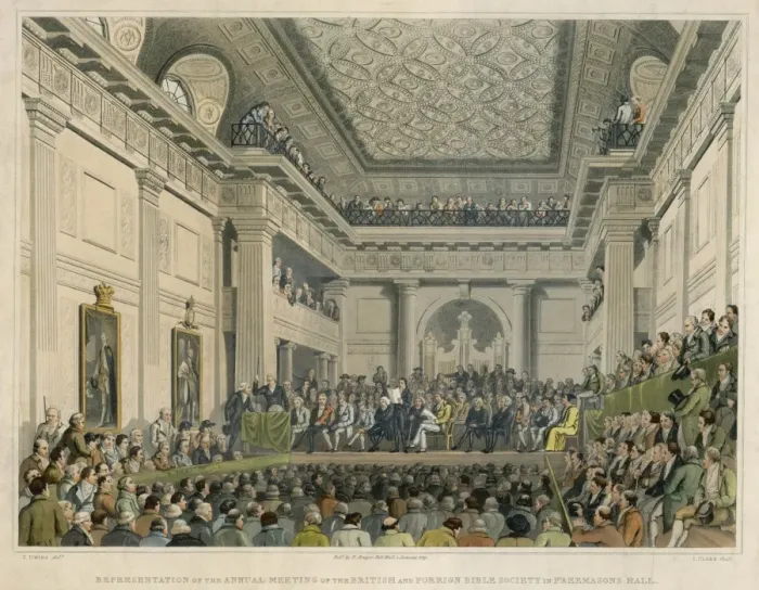 Framed Print : Bible Society Meeting Framed Print : Bible Society Meeting