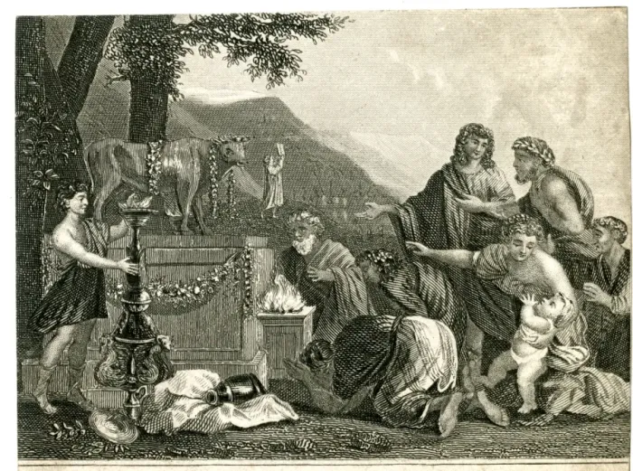 Framed Print : Biblical scene, The Golden Calf Framed Print : Biblical scene, The Golden Calf