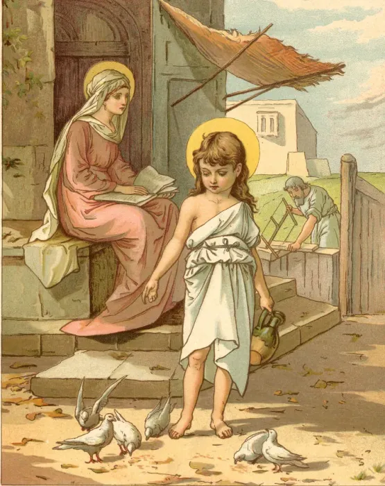 Framed Print : Biblical Tales by John Lawson, Jesus as a child Framed Print : Biblical Tales by John Lawson, Jesus as a child