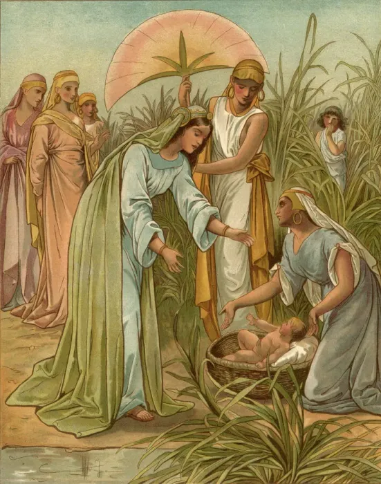 Framed Print : Biblical Tales by John Lawson, Moses in the Bullrushes Framed Print : Biblical Tales by John Lawson, Moses in the Bullrushes