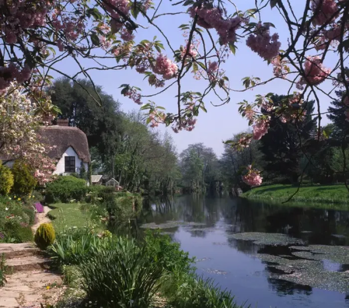Framed Print : Bickleigh Cottage on the River Exe, Devon Framed Print : Bickleigh Cottage on the River Exe, Devon