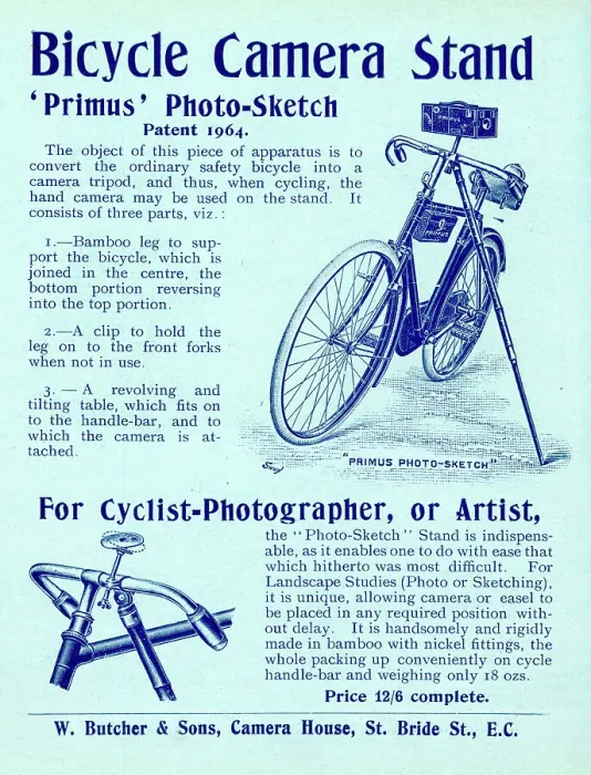 Framed Print : Bicycle Camera Stand for Cyclist Photographers Framed Print : Bicycle Camera Stand for Cyclist Photographers
